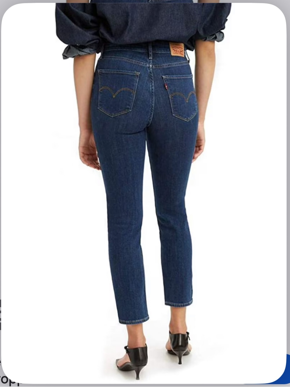 Levi's 724 high rise straight cropped